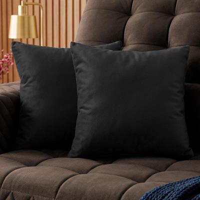Almofadas Kit Plumie. De 45x45cm 2 Uni Velusoft Cama Inbox Preto