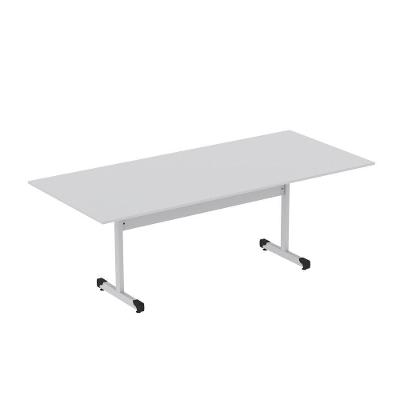 Mesa De Reunião 200cm Para Escritório Com Pés Tubulares Em Aço Linha P15