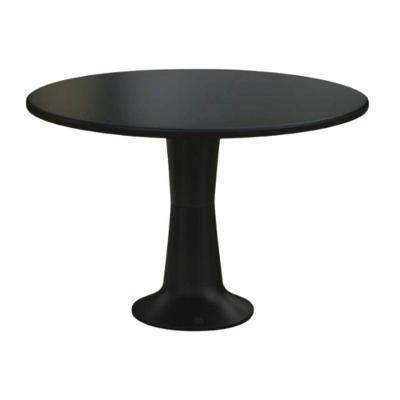 Mesa Redonda Luna 100cm Em Polipropileno Preto Acrilys