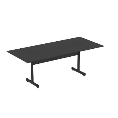 Mesa De Reunião 200cm Para Escritório Com Pés Tubulares Em Aço Linha P15
