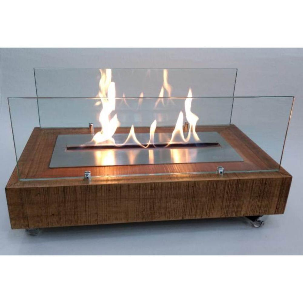 Lareira Ecológica a Álcool Portátil Madeira Rústica Classe A - 3