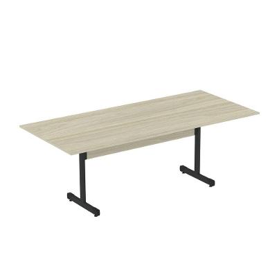 Mesa De Reunião 200cm Para Escritório Com Pés Tubulares Em Aço Linha P15