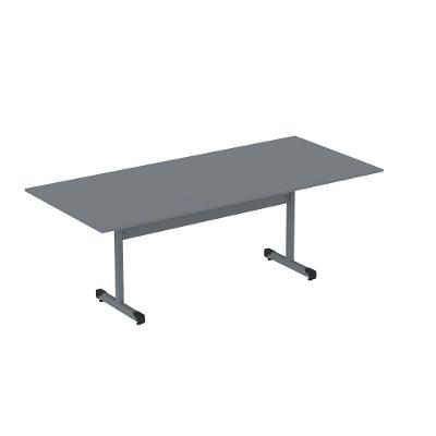 Mesa De Reunião 200cm Para Escritório Com Pés Tubulares Em Aço Linha P15