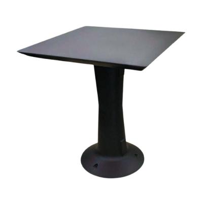 Mesa 4 Lugares Netuno 70cm Em Polipropileno Preto Acrilys