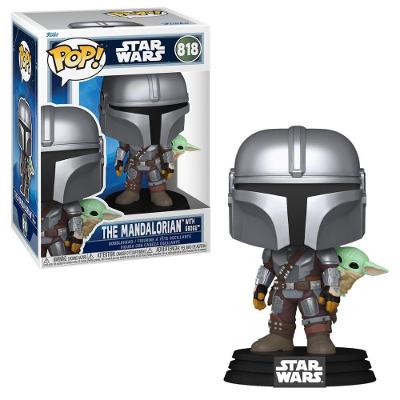 Boneco Funko Pop! Star Wars Mandalorian E Grogu Mandalorian