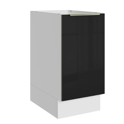 Balcão De Cozinha 40 Cm 1 Porta (sem Tampo) Branco/preto Lux Madesa Branco/preto