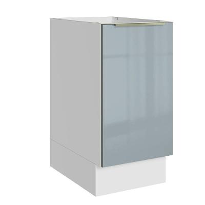 Balcão De Cozinha 40 Cm 1 Porta (sem Tampo) Branco/cinza Lux Madesa Branco/cinza