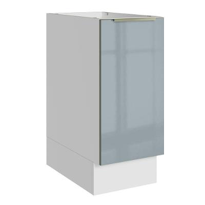 Balcão De Cozinha 35 Cm 1 Porta (sem Tampo) Branco/cinza Lux Madesa Branco/cinza