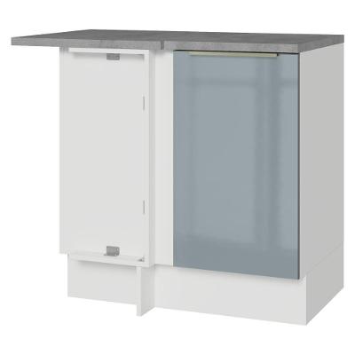 Balcão De Canto 1 Porta Branco/cinza Lux Madesa Branco/cinza