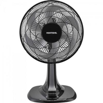 Ventilador De Mesa 30 Cm Com 6 Pas 220V Turbo 6 Preto/Cinza Ventisol