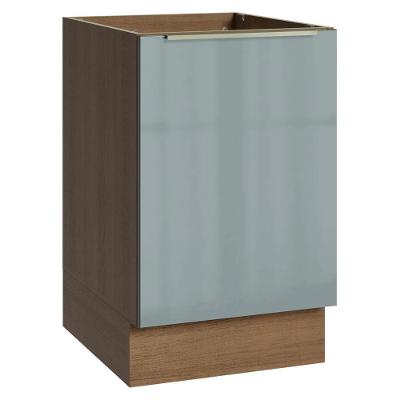 Balcão De Cozinha 50 Cm 1 Porta (sem Tampo) Rustic/cinza Lux Madesa Rustic/cinza