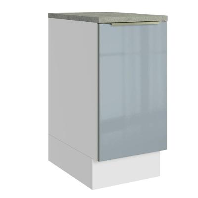 Balcão De Cozinha 40 Cm 1 Porta Branco/cinza Lux Madesa Branco/cinza