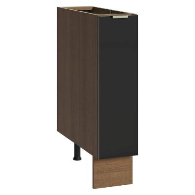 Balcão Porta-temperos 20 Cm 1 Porta (sem Tampo) Rustic/preto Lux Madesa Rustic/preto