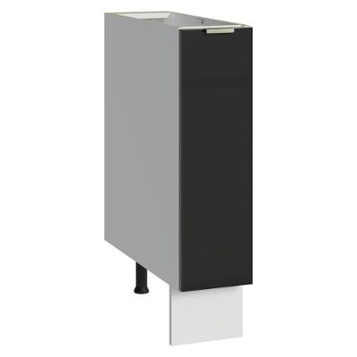 Balcão Porta-temperos 20 Cm 1 Porta (sem Tampo) Branco/preto Lux Madesa Branco/preto