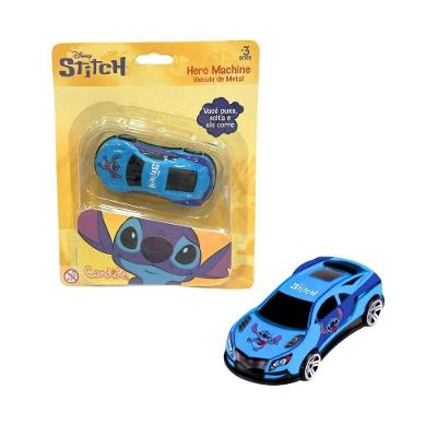 Mini Carrinho Pull Back Stitch Azul