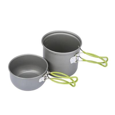Kit Panelas Camping Alumínio 2 Peça Com Bolsa P/ Acampamento