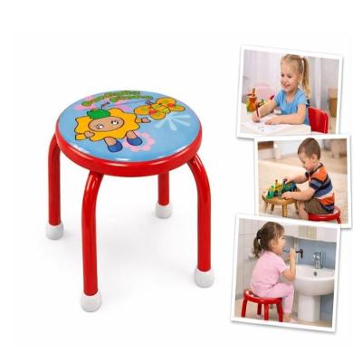 Banqueta Infantil Cadeira Degrau Multiuso Estudos Lanche Quarto Penteadeira Meninas Vermelho