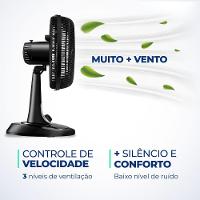 Ventilador De Mesa Mondial - Turbo 06 Pás - Vt-30-nb Vent 30cm Vt-30-nb 220v/60hz Turbo - 5