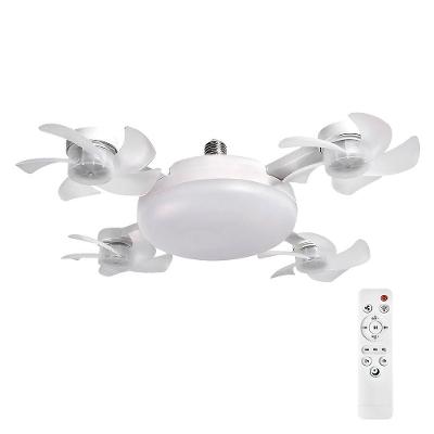 Ventilador de Teto com Led 50W 50cm 4 Pás 3 Velocidades Branco Bivolt