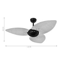 Ventilador De Teto Cobre 3 Pás Rádica Imbuia 127V - 3