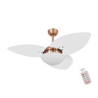 Ventilador De Teto Cobre 3 Pás Branco 127V C/ Controle - 1