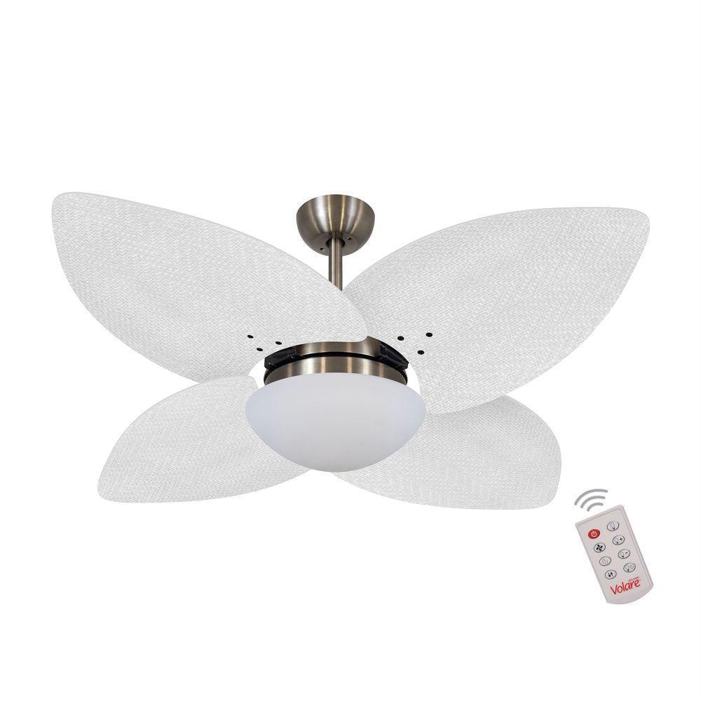 Ventilador De Teto Bronze 4 Pás Palmae Branco 127V - 1