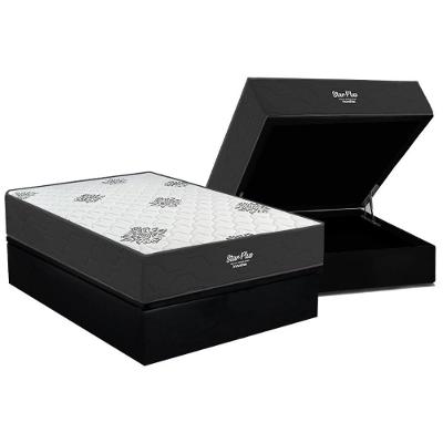 Cama Box Baú Casal + Colchão Anatômico Inovaflex Star