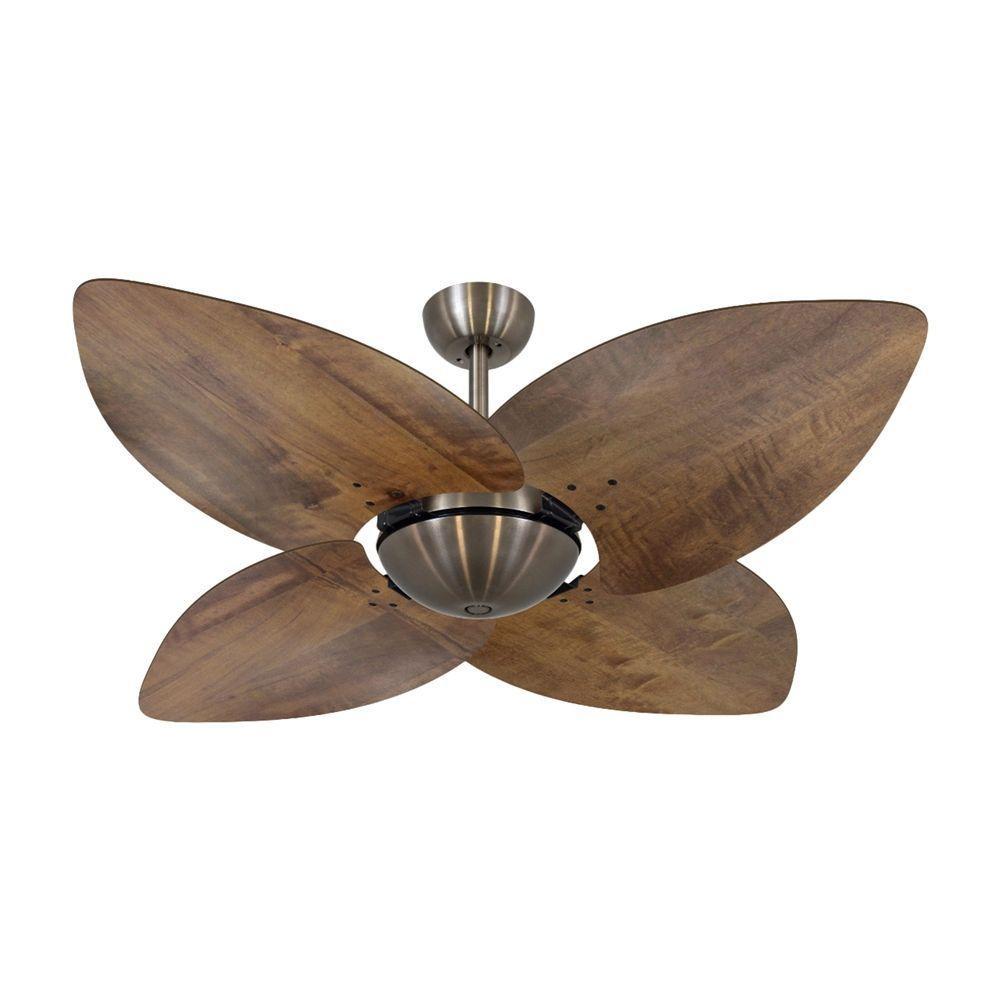 Ventilador De Teto Bronze 4 Pás Rádica Imbuia 127V - 1