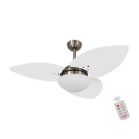 Ventilador De Teto Bronze 3 Pás Branco 127V C/ Controle - 2