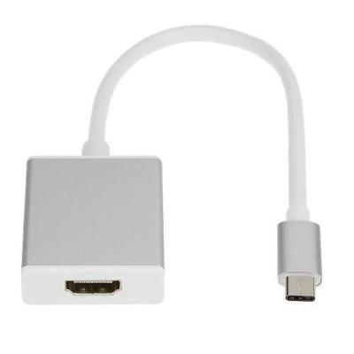 Adaptador Conversor Usb C 3.1 Type C Macho para Hdmi Femea Prata