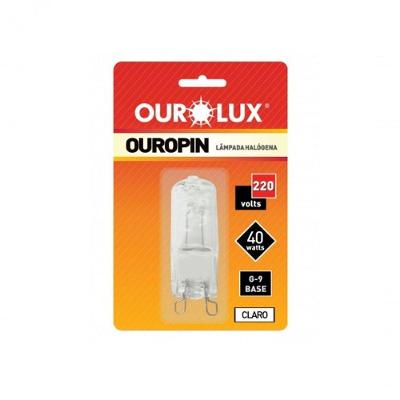 Lâmpada Hálogena Halopin 40w 220v G9 Ourolux