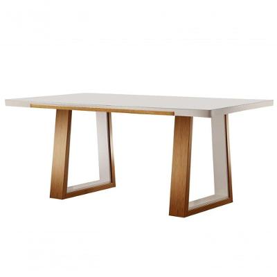 Mesa De Jantar Com Vidro Real-2,0x1,0m Requinte Salas