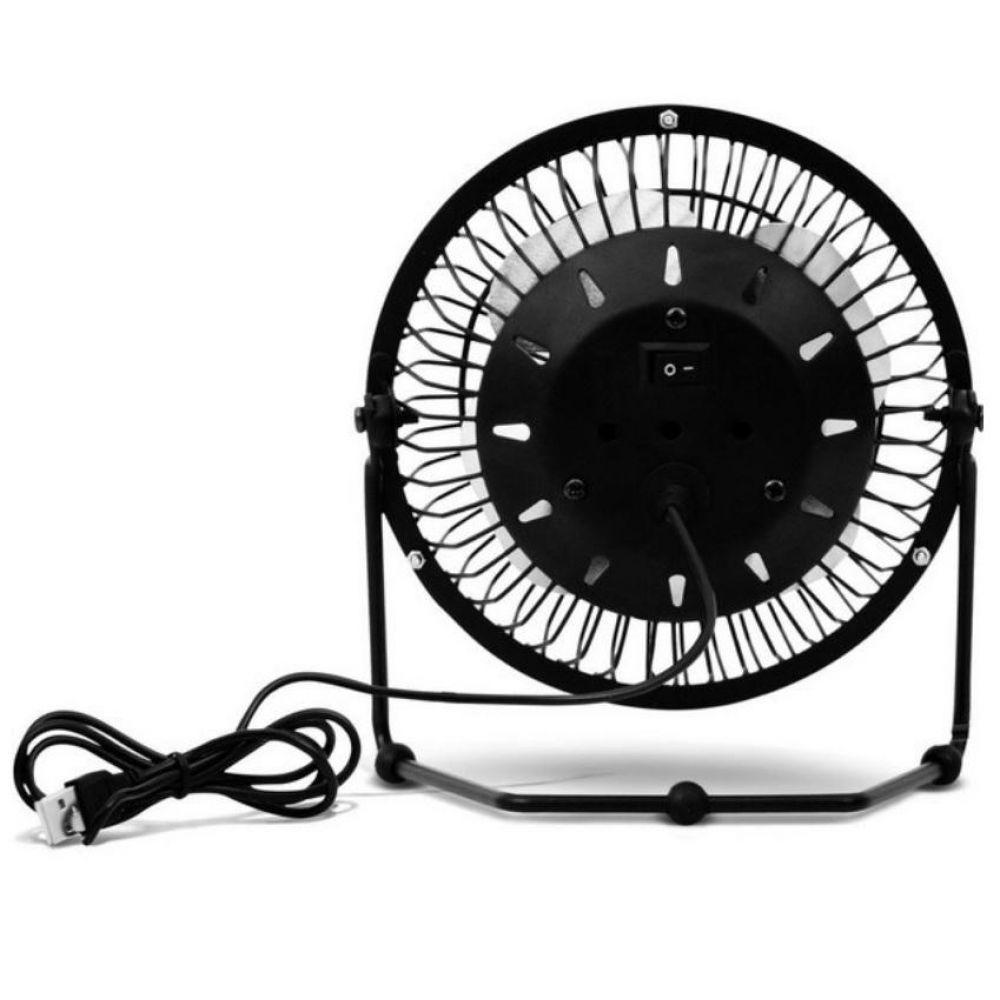 Mini Ventilador Usb Articulável para Mesa de Escritorio - Preto - 4