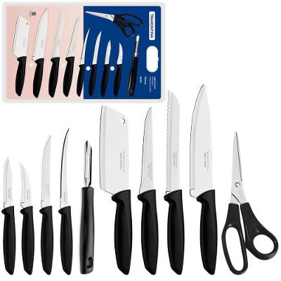 Jogo De Facas Tramontina Plenus Com Lâminas Aço Inox E Cabo Polipropileno Preto 10 Peças 23498065