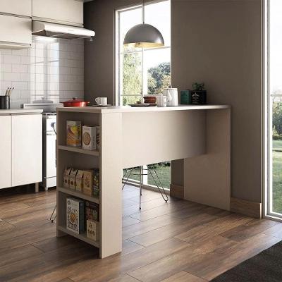 Bancada Mesa Gourmet Connect 1,50Cm X 97Cm Com 3 Prateleiras Suprema Luciane Moveis