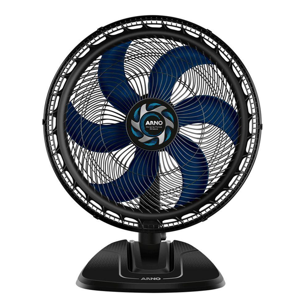 Ventilador De Mesa Arno 50cm Vb50 Xtreme Force Breezer Preto Com Azul 127v - 1