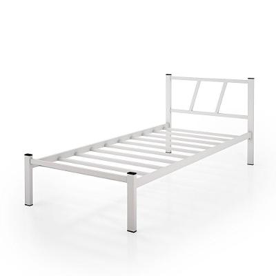 Cama Solteiro Tubolar De Ferro Helena 2 Cores Cor:Branco