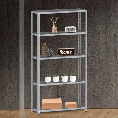 Estante De Estrutura Metálica Com 5 Prateleiras 175cm(a)92acm(l)30cm(p) Com Reforço Cinza