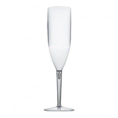 Kit 05 Taças de Champanhe Acrílica Descartável Pit-180 180ML com Base Cristal Transparente Higipack
