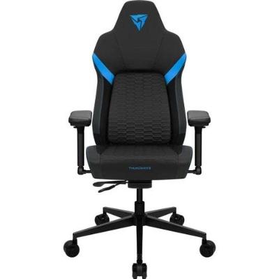 Cadeira Gamer Core Smart Racer em Couro Sintético com Suporte Lombar Automático Azul-preta