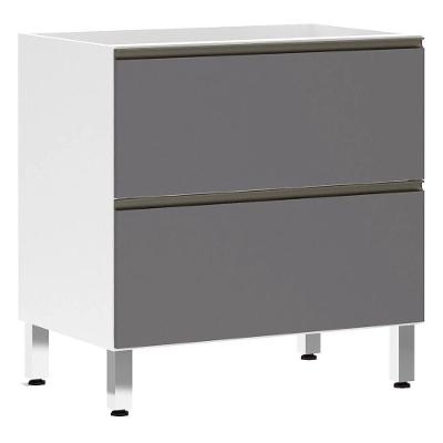 Balcão De Cozinha Sem Tampo 80cm 1 Porta Basculante E 1 Gavetão Pérola Luciane Móveis