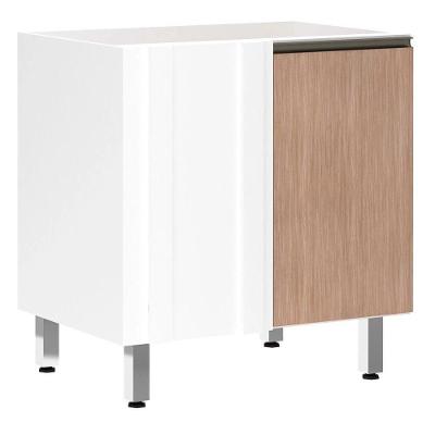 Balcão De Cozinha Sem Tampo Canto Reto 80cm 1 Porta Pérola Luciane Móveis