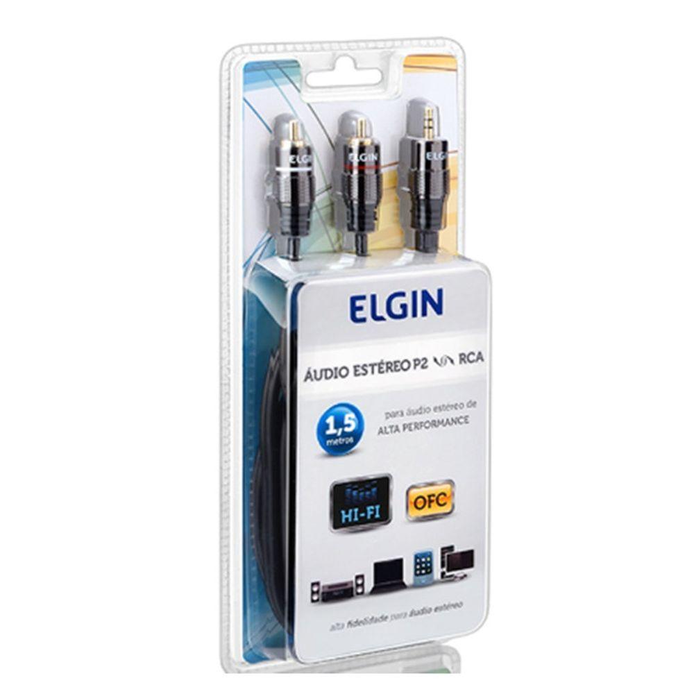 Cabo P2-Macho - 2 Rca-Macho 1,5 Metros Audio E Video - 1