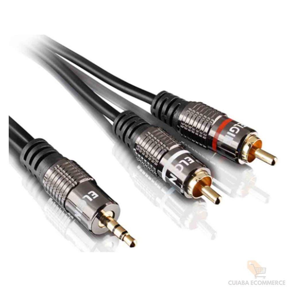 Cabo P2-Macho - 2 Rca-Macho 1,5 Metros Audio E Video - 2