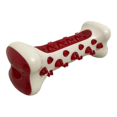 Brinquedo para Pet OEM 3x1 para Cachorro em Borracha Nylon Vermelho 15cm 1 Unidade