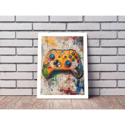 Quadro Decorativo Controle Xbox Retangular 20X30 para Parede Branco