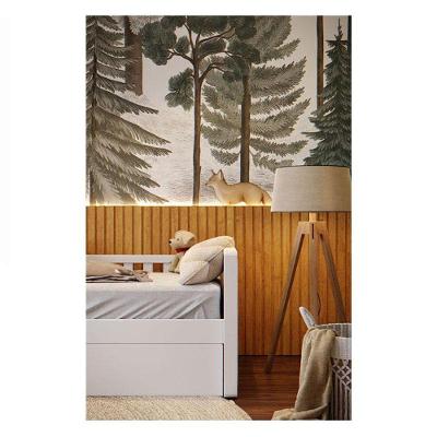 Painel Decorativo Ripado Ambiente 230x109x49 Cm Freijó Com Led - Matic