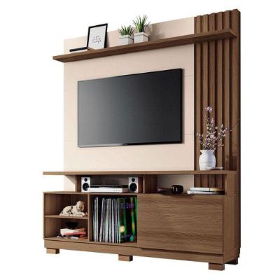 Estante Home Theater Artheo Castanho Off White - Hb Móveis