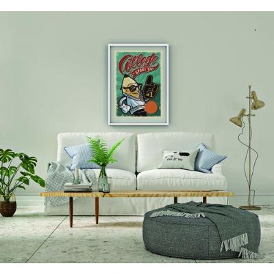 Quadro Decorativo College Sports Day Retangular 20 X 30 Preto