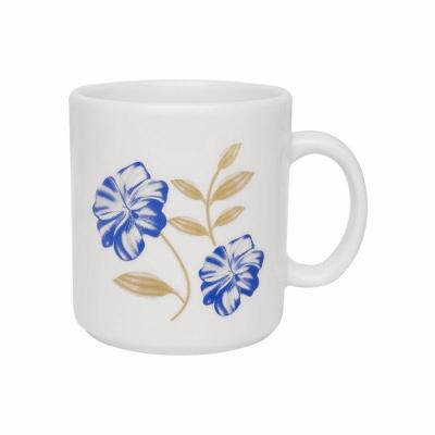 Kit 12 Canecas Azul Perfeito Oxford® Cerâmica Estampada 270ml